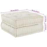 Modular Sofa 2 pcs Cream 140 x 70 x 36 cm Fabric 3315065