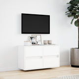 TV Wall Cabinet with LED Lights White 80x31x45 cm 852285