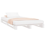 Pallet Bed without Mattress White 90x200 cm Solid Wood 821378
