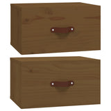 Wall-mounted Bedside Cabinets 2 pcs Honey Brown 40x29.5x22 cm 820993