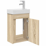 Bathroom Vanity Unit with Tap Sonoma Oak 40.5 x 22.5 x 62 cm 889523