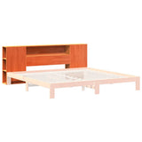 Headboard with Storage Wax Brown 200 cm Solid Wood Pine 855620