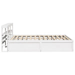 Bed Frame with Headboard White 160x200 cm Solid Wood Pine 3306337
