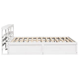 Bed Frame with Headboard White 140x200 cm Solid Wood Pine 3306343