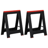 Foldable Work Trestles 2 pcs Black and Red Polypropylene 350 kg 152104