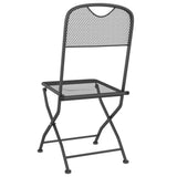 Folding Garden Chair Set of 2 Anthracite 317338
