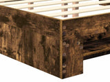 Bed Frame Smoked Oak 120 x 200 cm Engineered Wood 3408778
