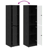 Highboard Black Oak 35 x 37 x 142 cm Engineered Wood 882903