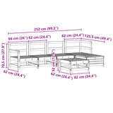 6 Piece Garden Sofa Set Impregnated Wood Pine 3250963