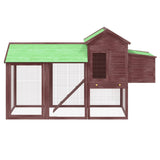 Chicken Coop Mocha 193x65x117 cm Solid Wood Pine 172234