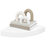 323897 Floating Corner Shelves 4 pcs White 25x25x3,8 cm MDF