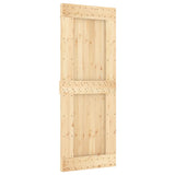 Sliding Door with Hardware Set 80x210 cm Solid Wood Pine 3203146