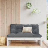 Garden Middle Sofa White Solid Pine Wood 120x80 cm Modular 825745