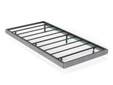 90cm190cm Grey Floating Single Bed Frame with LED Lights, Metal Platform Bed with Underbed Storage, T6135P516183