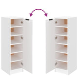 Shoe Cabinet White 30x35x100 cm Engineered Wood 811430