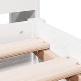 Bookcase Bed without Mattress White 180x200cm Super King Solid Wood Pine 3323018