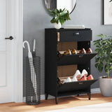 Shoe Cabinet VIKEN Black Engineered Wood 374927