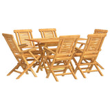 7 Piece Garden Dining Set Solid Wood Teak 3155002