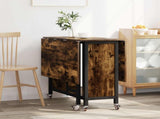 Folding Dining Table with Castors 130 x 80 x 76.5 cm steel PB 8006045