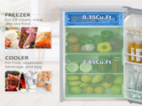 91 Litre Freestanding Under Counter Fridge Freezer w/ Chiller Box, Reversible Door, Adjustable T3398P344773