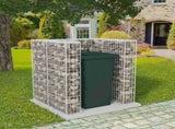 Gabion Single Wheelie Bin Surround Steel 110x100x120 cm 142558