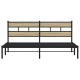 Metal Bed Frame without Mattress Sonoma Oak 193x203 cm 4017108