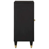 Side Cabinet Black Solid Mango Wood Standard Cabinet 358322