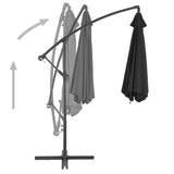 Cantilever Garden Parasol with Aluminium Pole 300 cm Black 47132