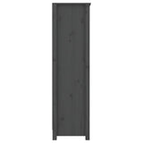Book Cabinet Grey 80x35x126 cm Solid Wood Pine 821686