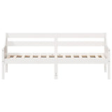 Day Bed without Mattress White 75x190 cm Small Single Solid Wood Pine 842843