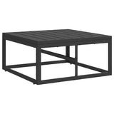 Garden Sofa Set with Cushion Black Aluminium 3378923