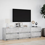 TV Cabinet with LED Concrete Grey 180x34x50 cm Engineered Wood 3307929