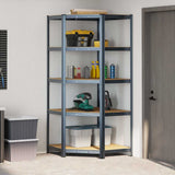 5-Layer Corner Shelf Anthracite Steel&Engineered Wood 4016965