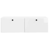Wall-Mounted TV Cabinet 98 x 41 x 30 cm High Gloss White 899209