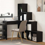 Corner Desk Black Oak 101.5 x 149.5 x 149.5 cm Engineered Wood 3337242