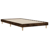 Bed Frame without Mattress Smoked Oak 90x200 cm Engineered Wood 832066