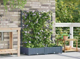 Garden Planter 2 pcs LiGht Grey 80 x 40 x 125.5 cm PP 42002883
