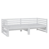 ZNTS Pull-out Day Bed without Mattress White 2xcm 806966