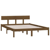 Bed Frame without Mattress Honey Brown Solid Wood 120x200 cm 810145