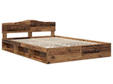Bed Frame with Headboard Old Wood 160 x 200 cm Solid Pine Wood 3412878