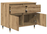 Sideboard Artisan Oak 60 x 35 x 70 cm Engineered Wood and Iron 881724