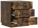 Bedside Cabinet Smoked Oak 43 x 41 x 63.5 cm Engineered Wood 895250