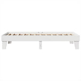 Bed Frame without Mattress White 75x190 cm Small Single Solid Wood Pine 855380