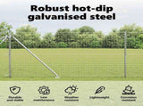 Ground Spike Fence Post 13 pcs Silver Powder-Coated Steel 42004277
