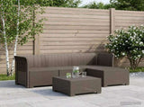 4-Seater Garden Sofa Rattan Look PP Light Grey 3443925