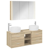 Bathroom Furniture Set 4 pcs Sonoma Oak 3407025