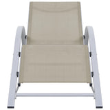 Sun Lounger Cream for loungers, Black and Silver for table 310536