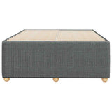 Bed Frame without Mattress Dark Grey Double Fabric 3285038