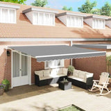 Awning Frame Manual White 400 x 350 cm Aluminium 313195