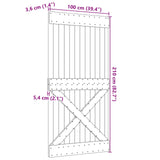 Door NARVIK Natural 100 x 210 cm Solid Pine Wood 42047099
